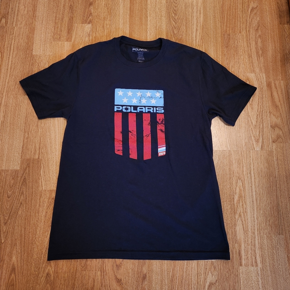 Polaris Flag Stars Stripes 1954 Vintage Look Short Sleeve Tee T-Shirt Navy S